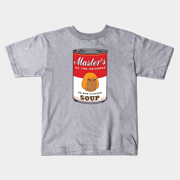 He Man Masters Of Universe Flavoured Soup Kids T-Shirt by Rebus28